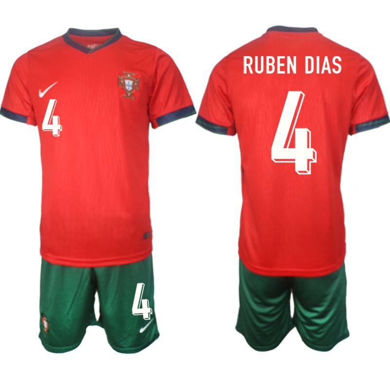 Men 2024-2025 Season Portugal home red #4 Soccer Jersey